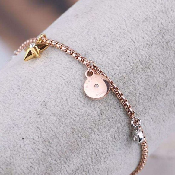 Michael Kors Tri-Tone Crystal Celestial Bracelet - Picture 7 of 11